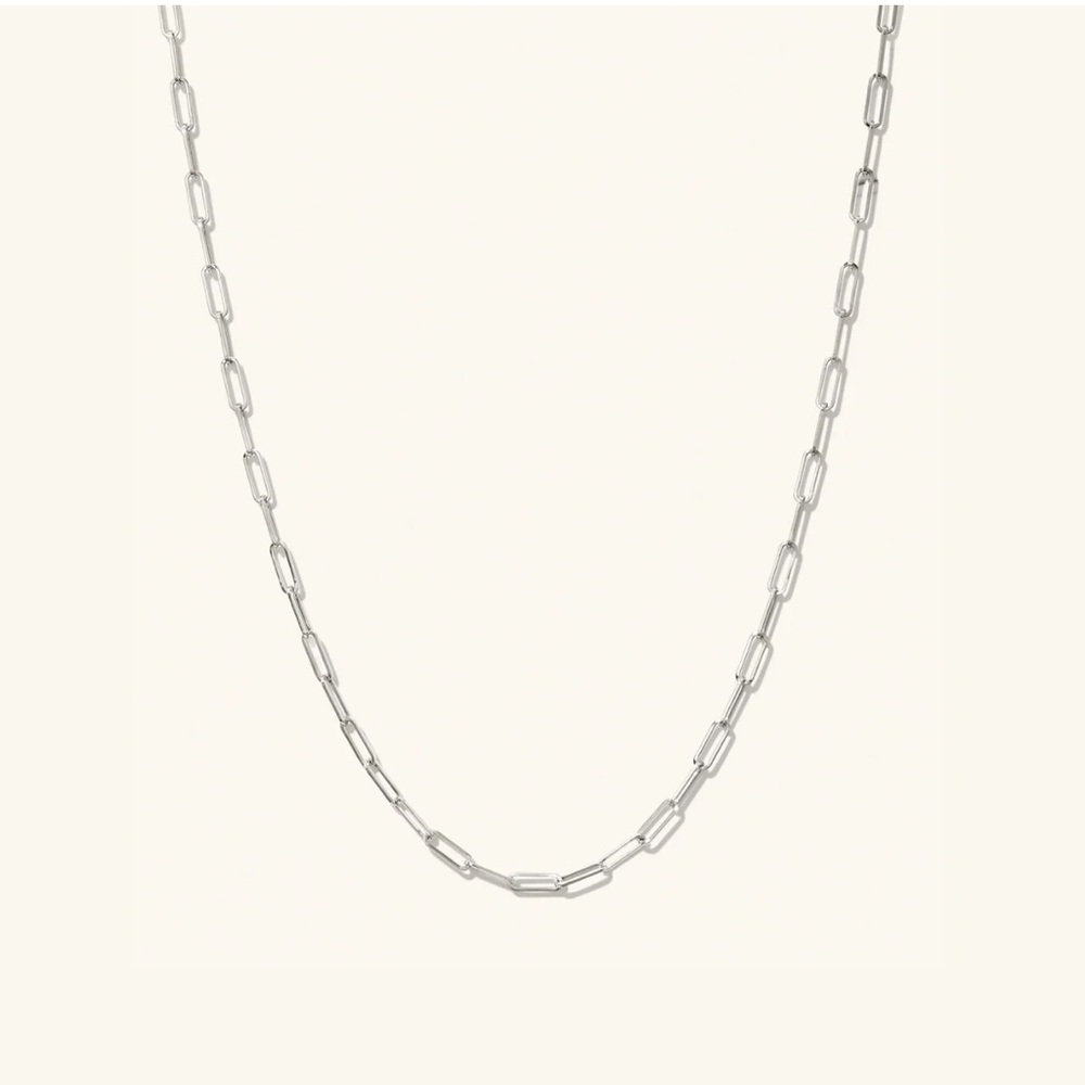 Mejuri Boyfriend Bold Chain Necklace 14K White Gold - Picture 3 of 5